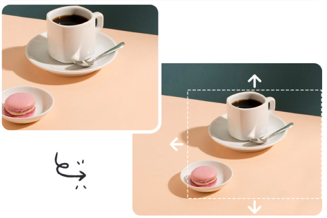 Expand an image to repair defects in the image