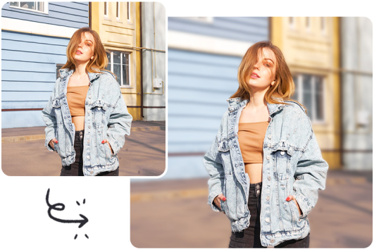 Blur the background of portrait photos