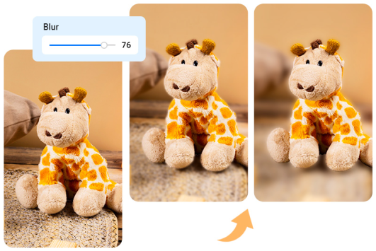 Adjust different background blur intensities