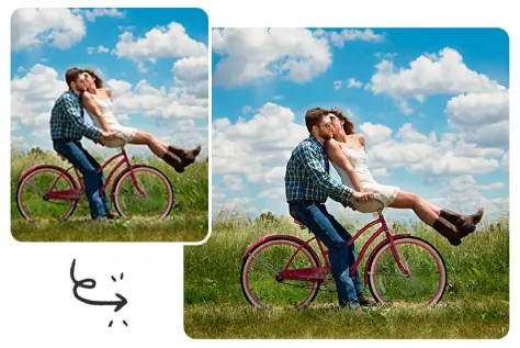 Enlarge an image to enhance details