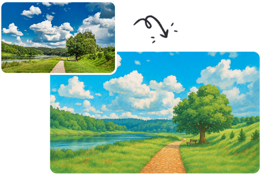 Convert image to Ghibli artwork