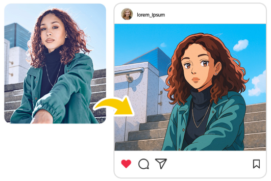 Share Ghibli style photos to social media