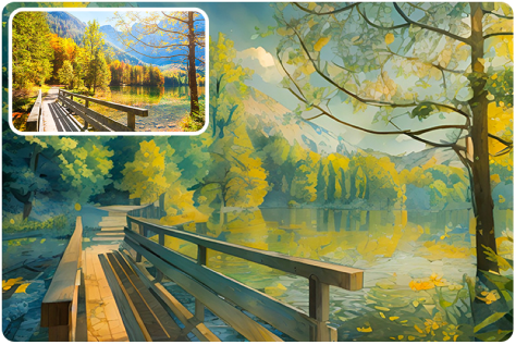 AI watercolor filter