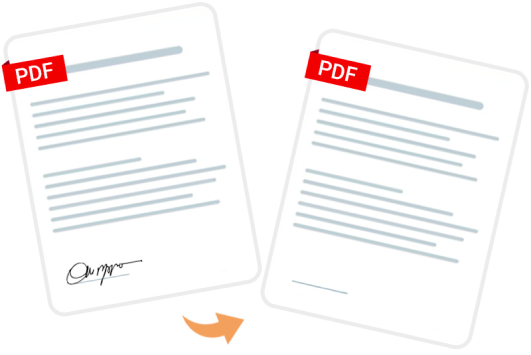 Remove signature from PDF file