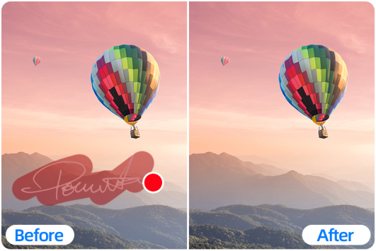 Remove signature from landscape photo