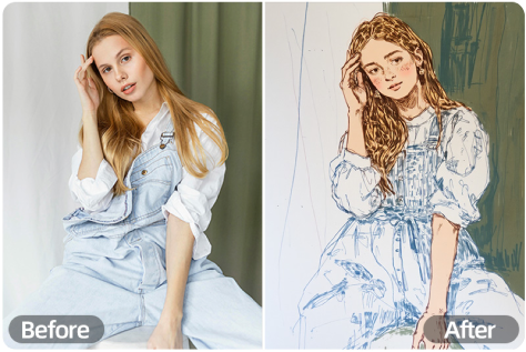Create a pencil sketch effect for an image