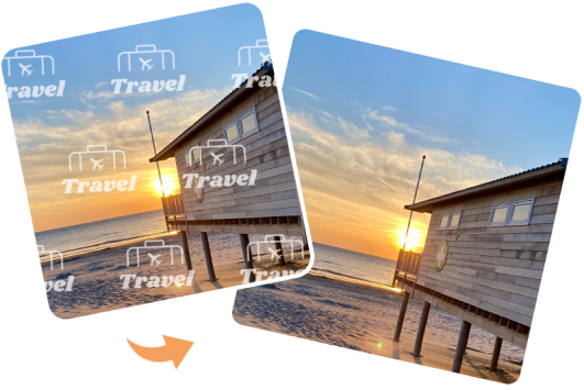 Remove logo from stock photo