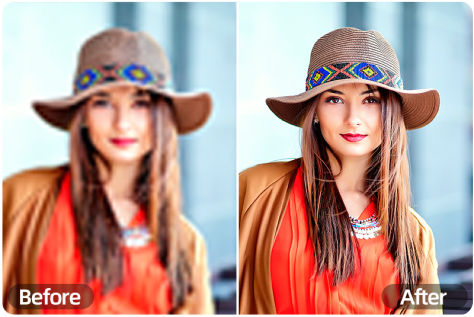 Sharpen a portrait photo