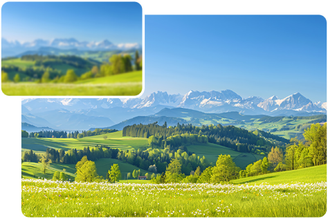 Sharpen a landscape photo