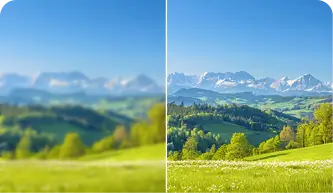 風景写真用 AI 写真エンハンサー