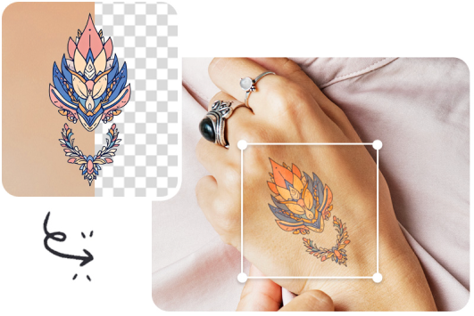Make tattoo background transparent